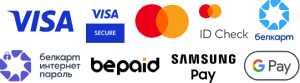 Visa, Mastercard, БЕЛКАРТ, Apple Pay и Samsung Pay